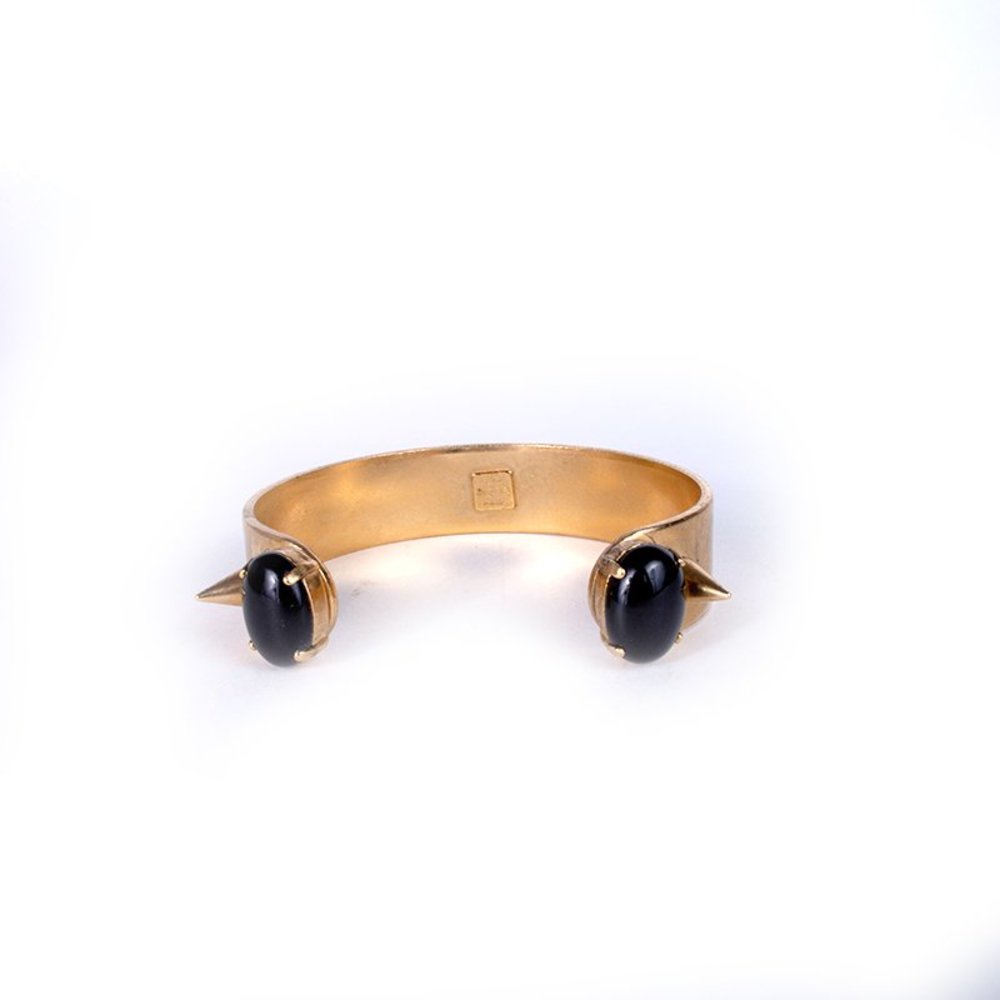 ELA STONE GOLD & BLACK BRACELET | WOMENS